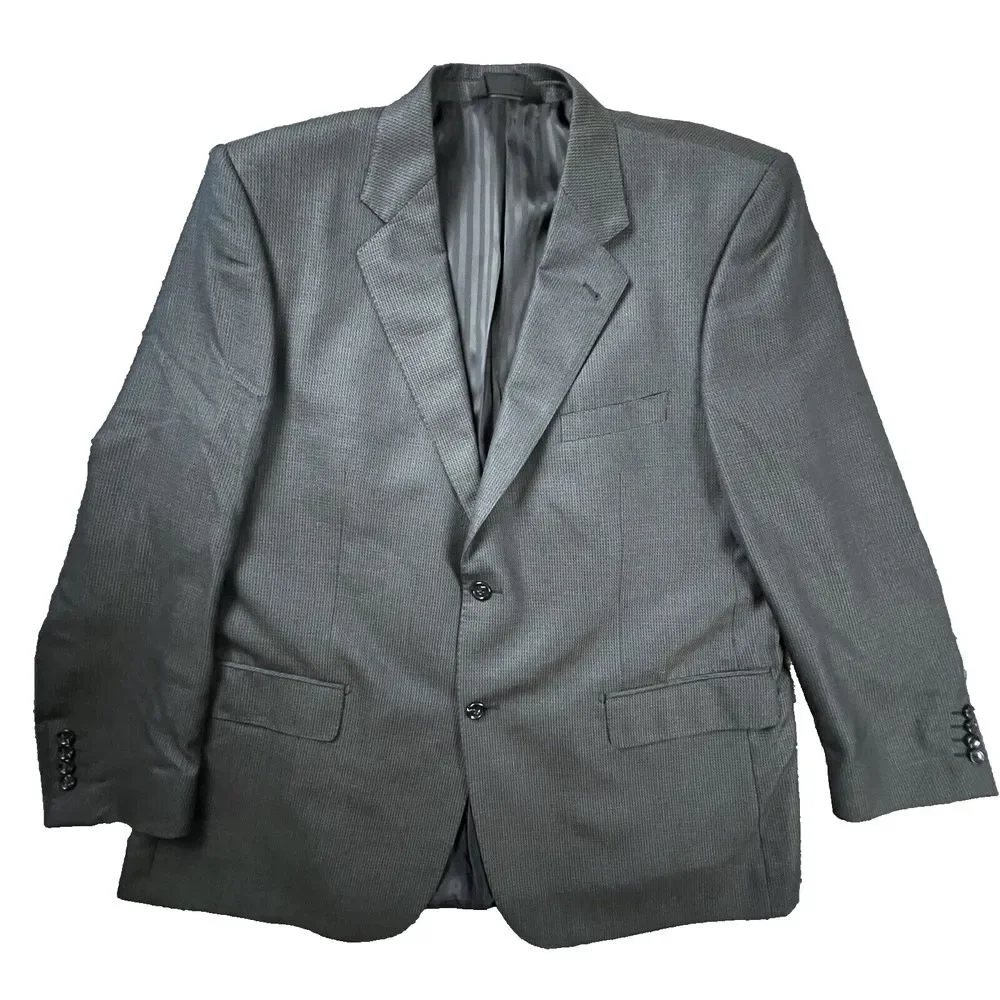 Baroni Couture Blazer wool & Silk Size 48R Two Button Double Vented‎ Jacket
